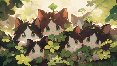 幸运叶子小猫猫