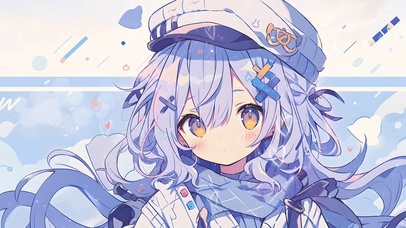 蓝发少女