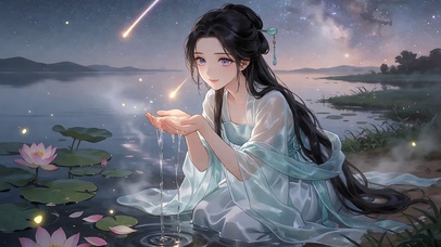 星空下的荷塘(无缝)