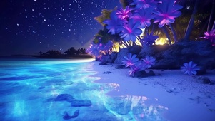 夜晚的海滩