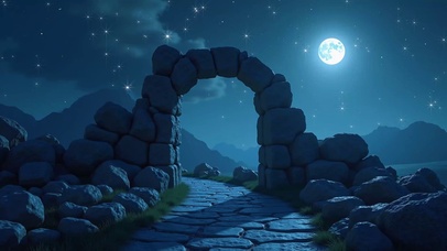 唯美治愈星空明月夜