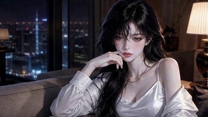 夜色都市清冷美少女