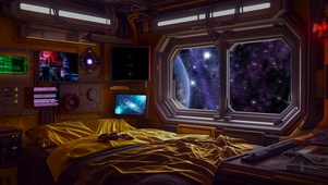 太空船舱卧室