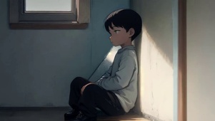 孤独的小男孩