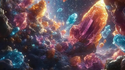 太空山洞神秘能量水晶