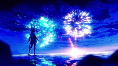 4K高清治愈夜空烟花