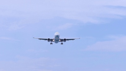 4K 高清 慢动作镜头飞机着陆