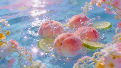 夏日清凉水蜜桃