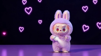 手电筒粉色拉布布