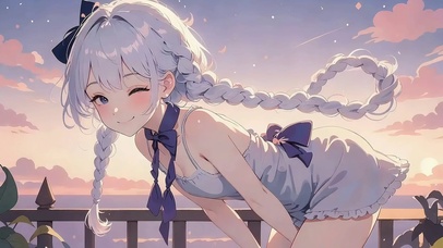 呆萌可爱二次元少女