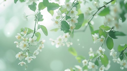 清新护眼小白花