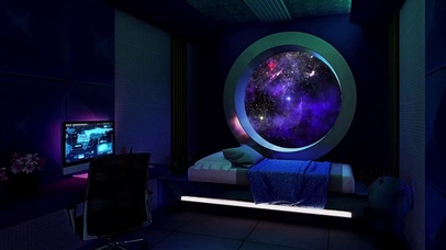 太空观景的星际飞船