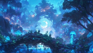 弯月静谧魔法森林