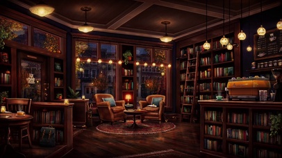 秋季书店咖啡馆