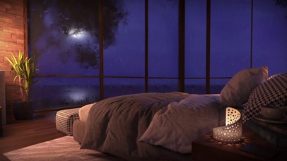 舒适的卧室雨声