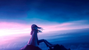 朝阳云端少女