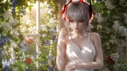 花窗美少女麦晓雯