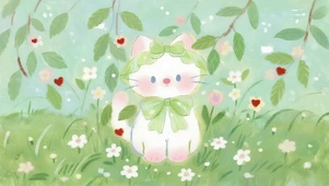 可爱蝴蝶结猫咪