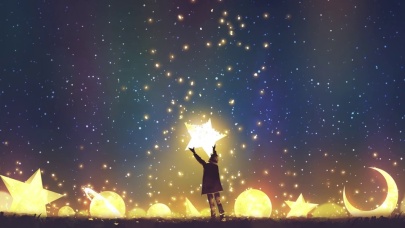 星空唯美夜空月亮