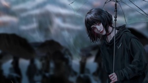 雨中唯美少女