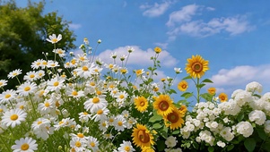 漫山遍野雏菊