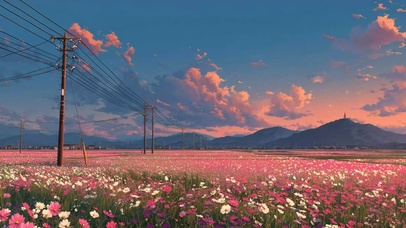 乡村的傍晚