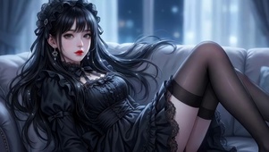 哥特风长发少女