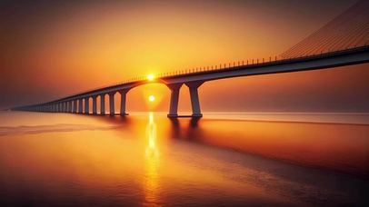夕阳大海