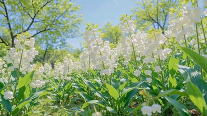 清新白花郊野治愈风光