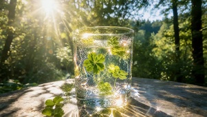 水杯里的三叶草