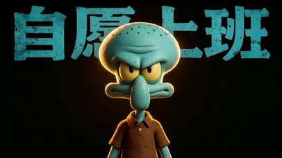 自愿上班的章鱼哥！