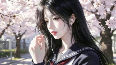 治愈樱花少女
