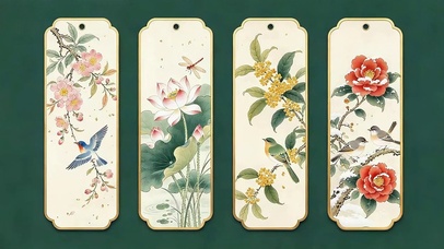四季花鸟笺