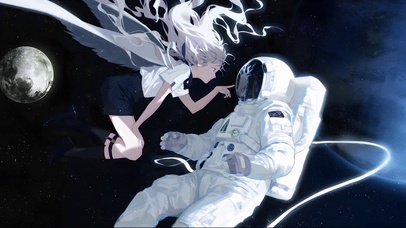 天空宇航员少女