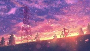 sunset girl