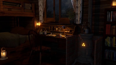 舒适的小木屋大雨