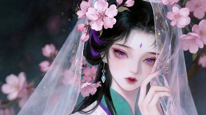 花下美人妆