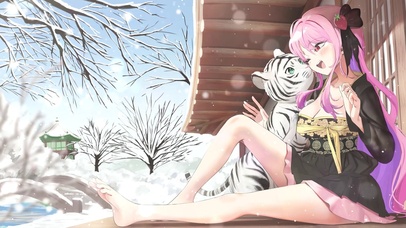 冬日屋檐白虎