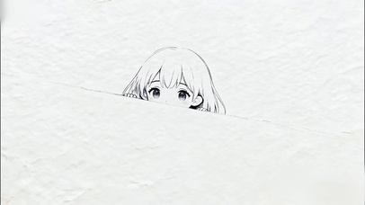 趣味动漫线稿-可爱偷感萝莉