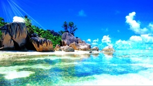 护眼 海滩美景