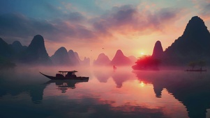 夕阳西湖