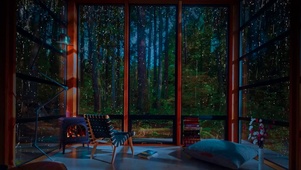 森林玻璃雨滴房间