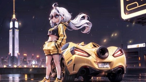 小女孩汽车