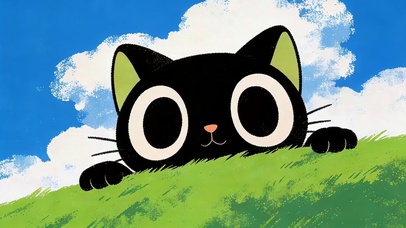 山坡上可爱猫咪