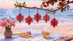 海景小清新双屏