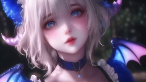 恶魔小色孽蓝翼少女萝莉