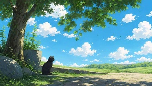 夏天的猫咪