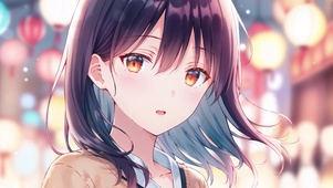 可爱街灯少女