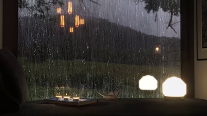 卧室玻璃雨