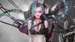 雨中酷炫金克丝